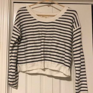 Forever 21 striped crop top sweater
